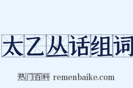 太乙丛话组词是什么意思的图片